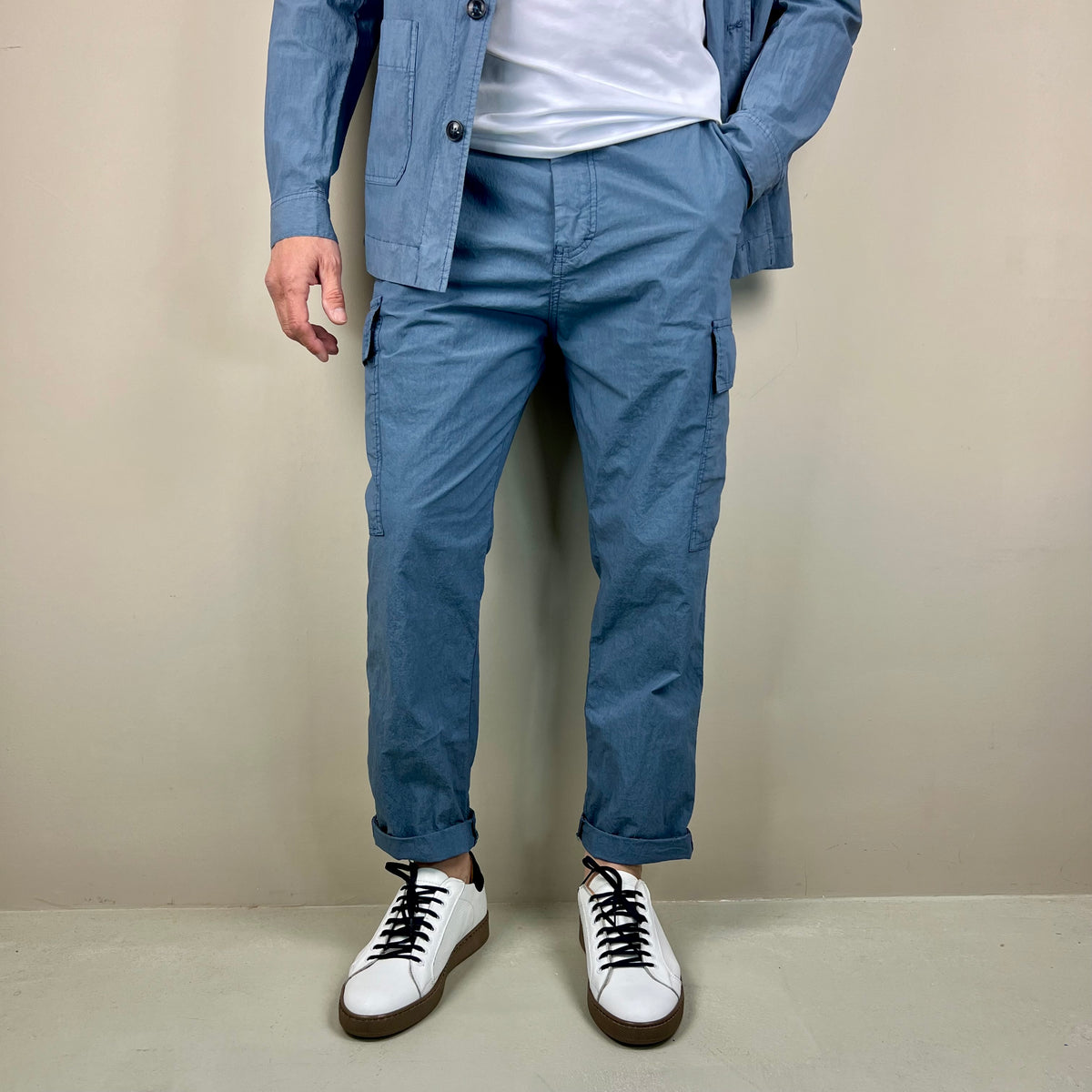 KLOPP – pantalone stone cargo sartoriale loose fit