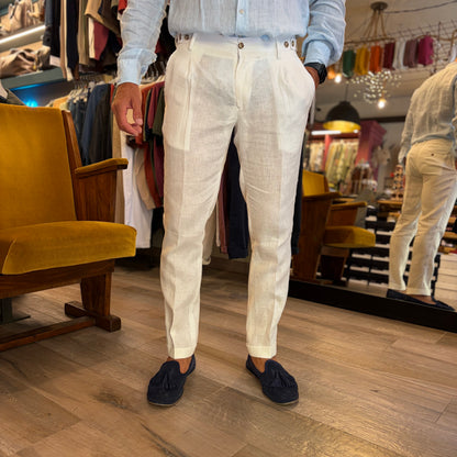MOU - pantalone lino sartoriale