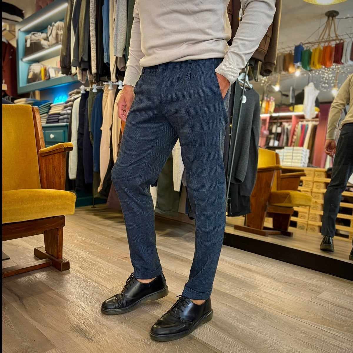 EDWARD – pantalone tartan sartoriale