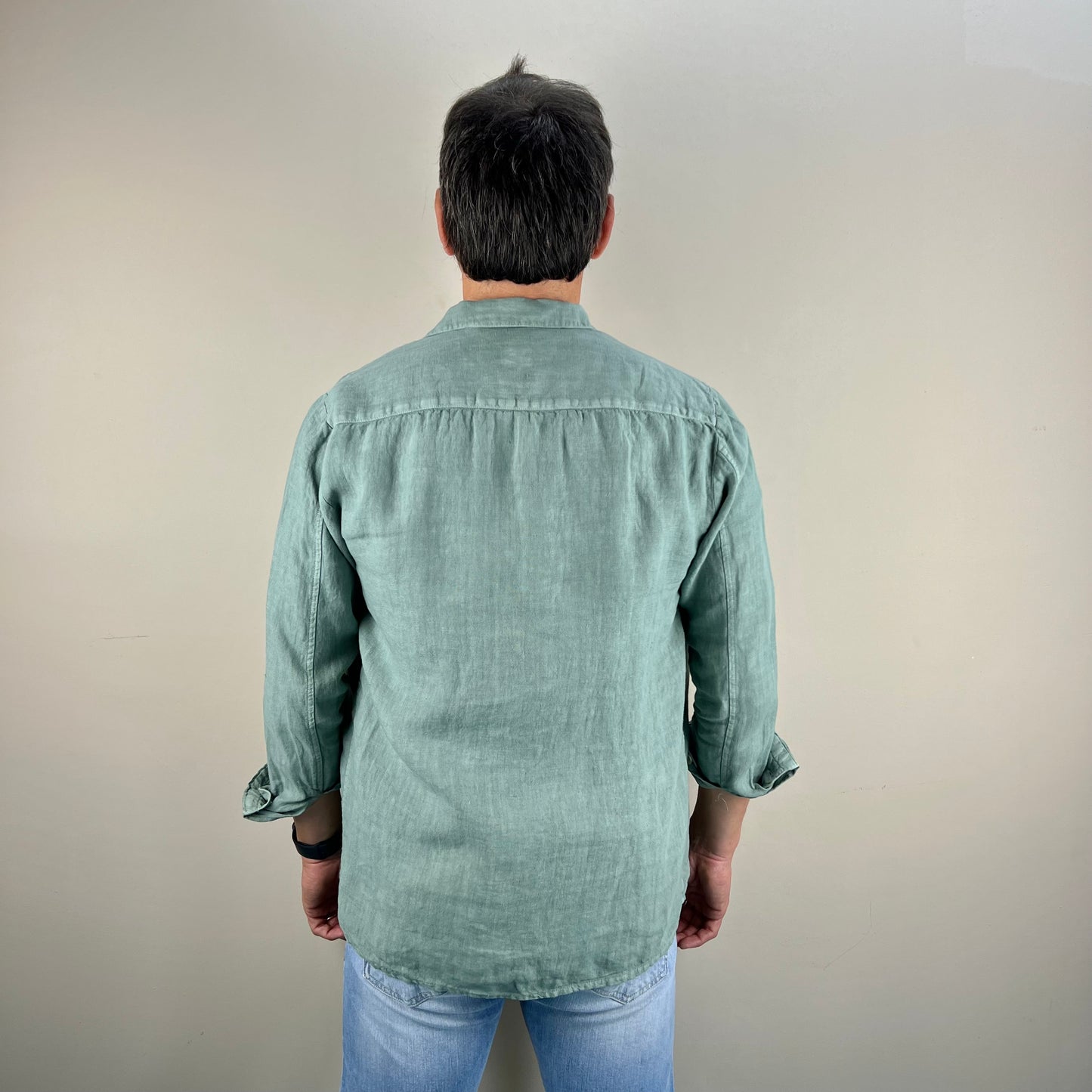 PANAREA – camicia lino sahariana sartoriale