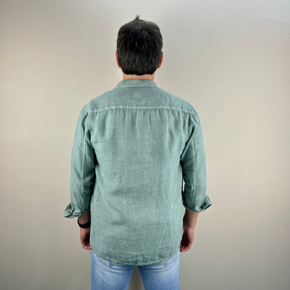 PANAREA – camicia lino sahariana sartoriale