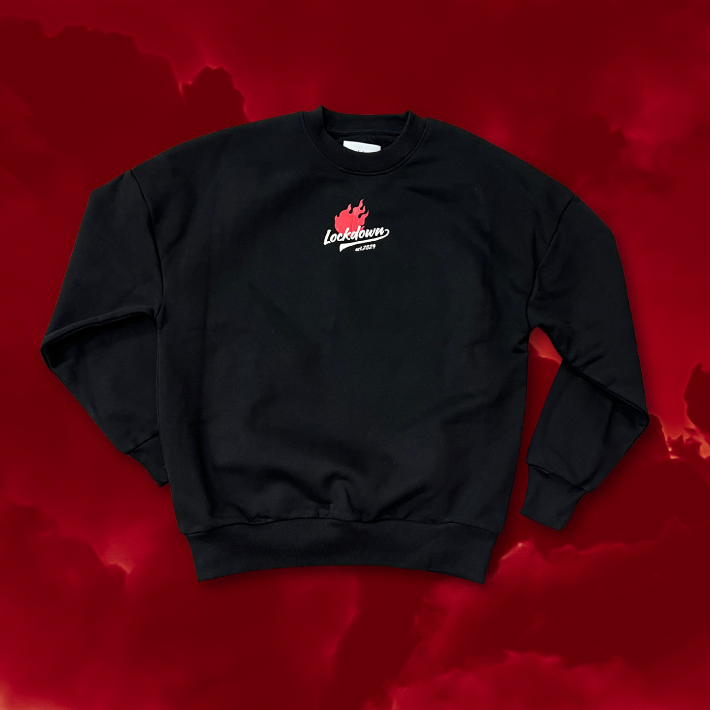 NO RULES - felpa girocollo nera