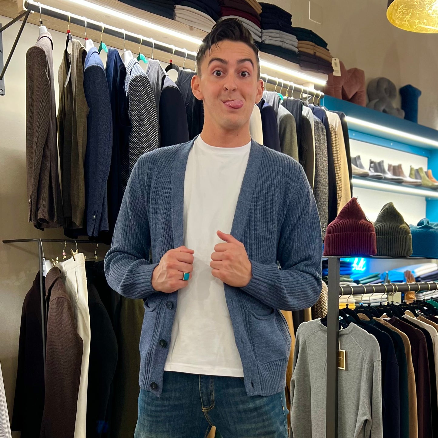 RICHARD – cardigan in maglia sartoriale