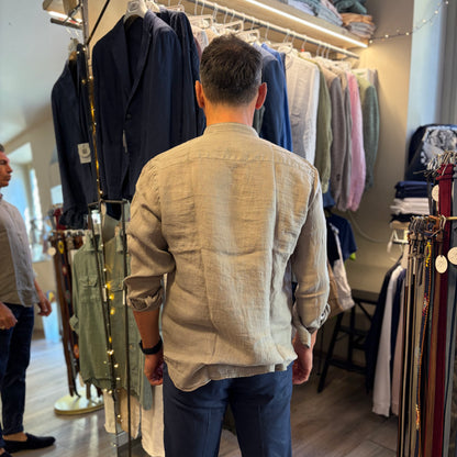 MOU KOREANA - camicia lino sartoriale koreana