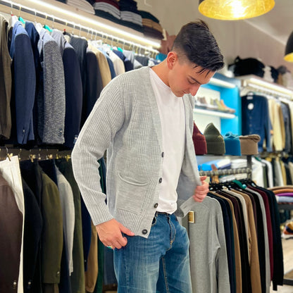 RICHARD – cardigan in maglia sartoriale