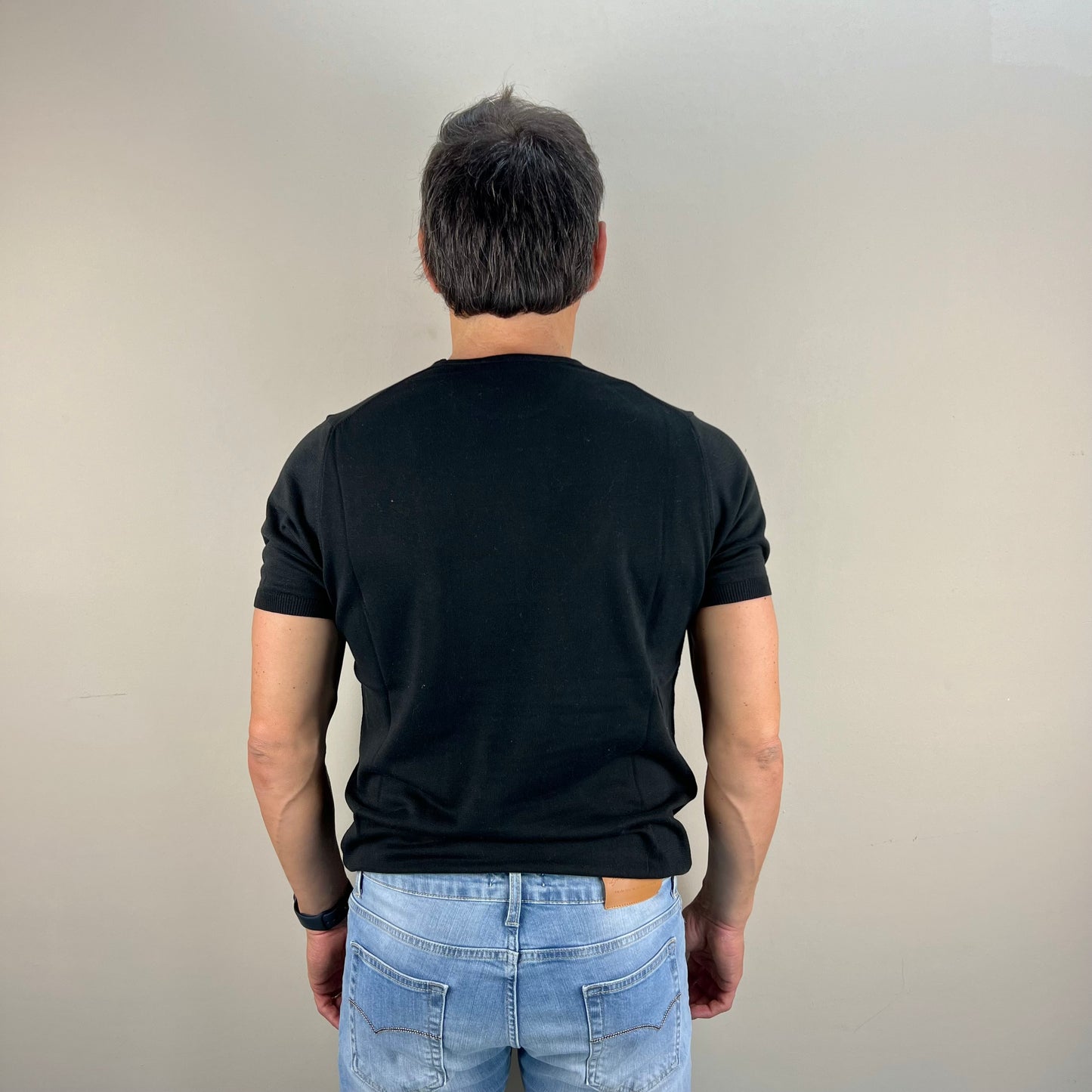 ISACK - t-shirt in maglia sartoriale