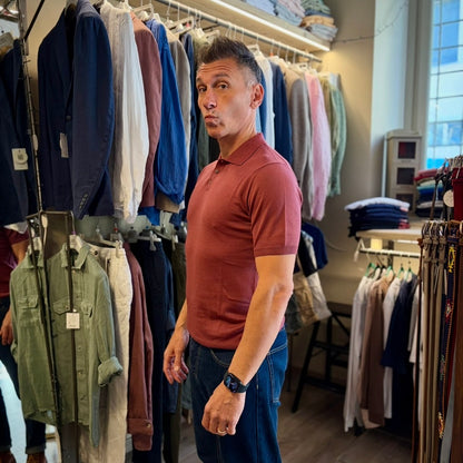 NICK - polo in maglia sartoriale bottoni