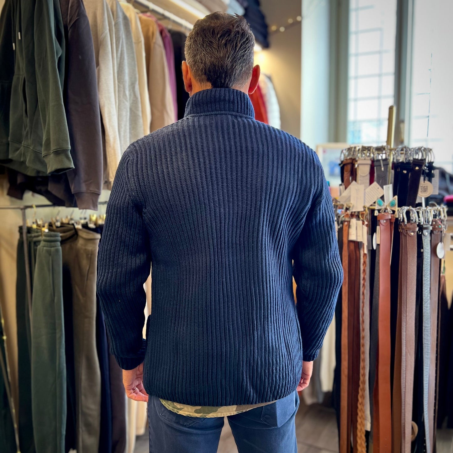 PLATINI – giacca in maglia sartoriale