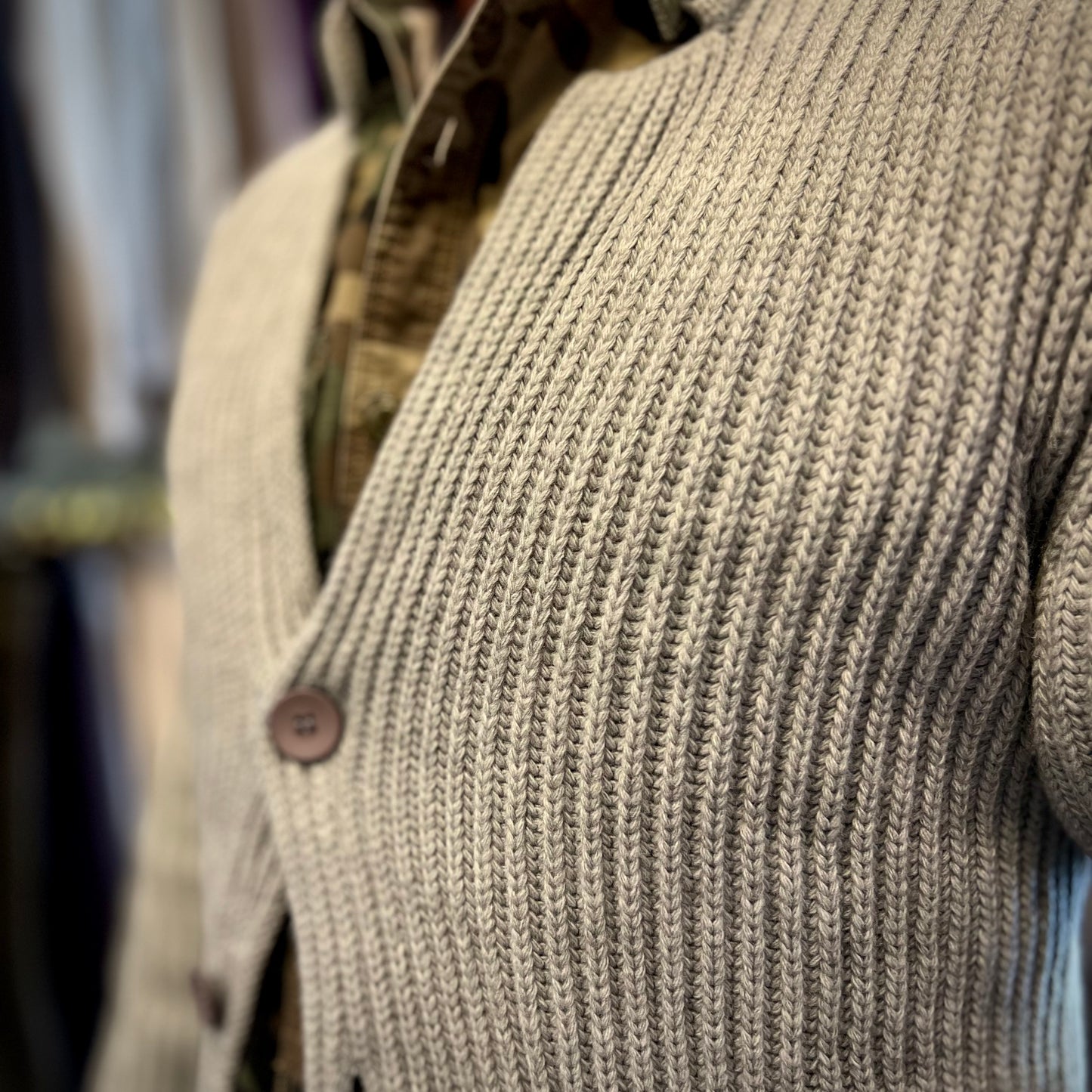 PLATINI – giacca in maglia sartoriale