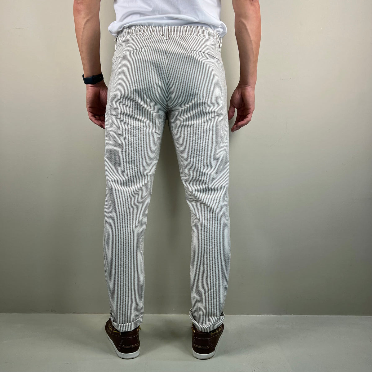 SAINT TROPEZ – pantalone rigato sartoriale leggero