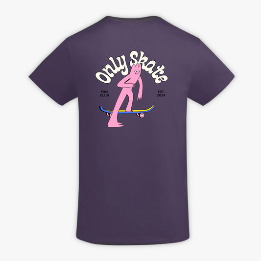 SKATE - t-shirt viola con stampa
