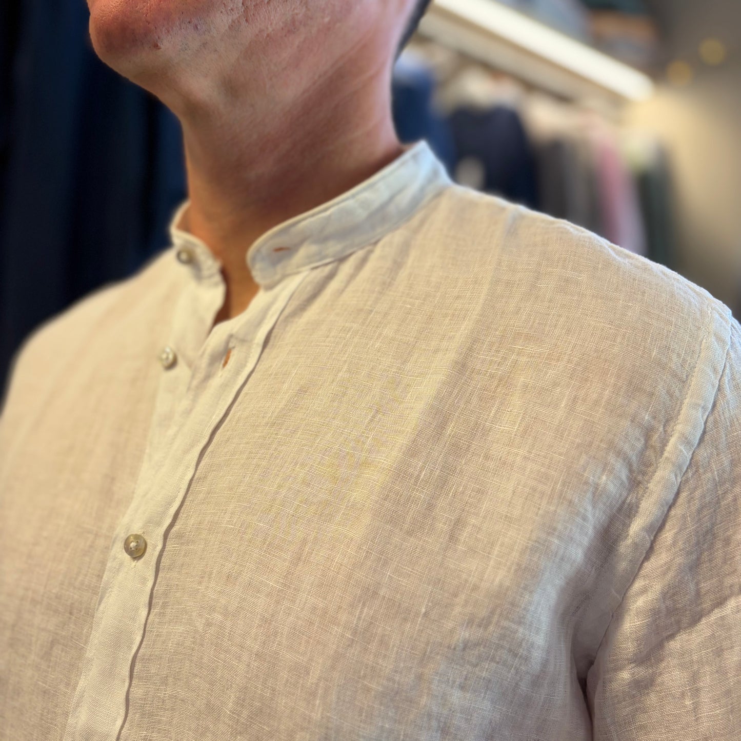 MOU KOREANA - camicia lino sartoriale koreana