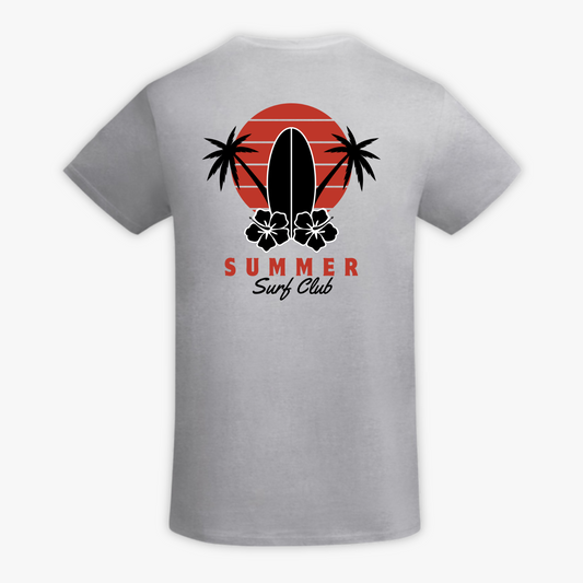 SURF CLUB - t-shirt grigia con stampa