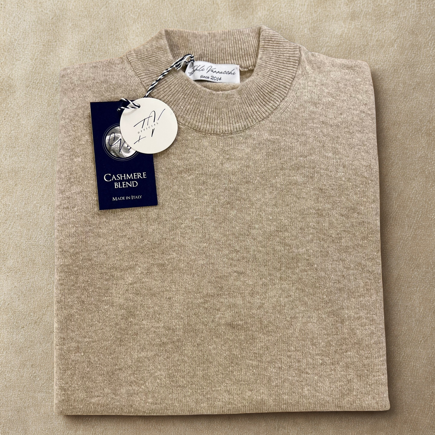 MANCINI MEZZO COLLO  – maglione cashmere sartoriale
