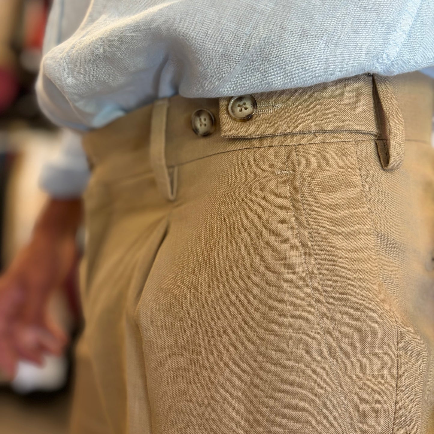 MOU - pantalone lino sartoriale
