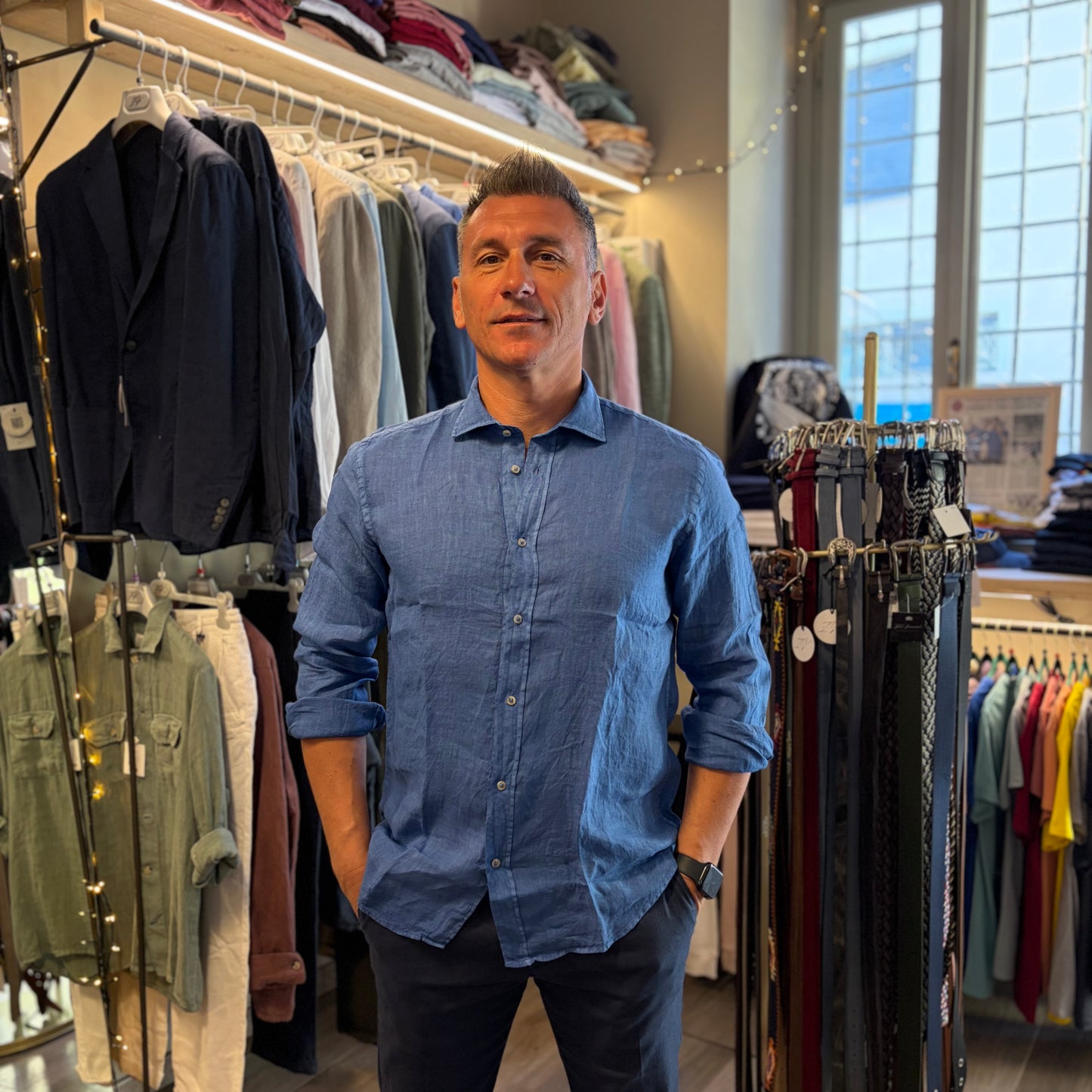 MOU - camicia lino sartoriale