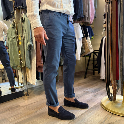 MIKE - pantalone misto lino sartoriale