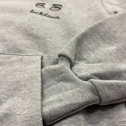 NORMAL IS BORING - felpa cappuccio grigia