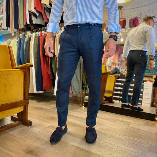 MOU - pantalone lino sartoriale