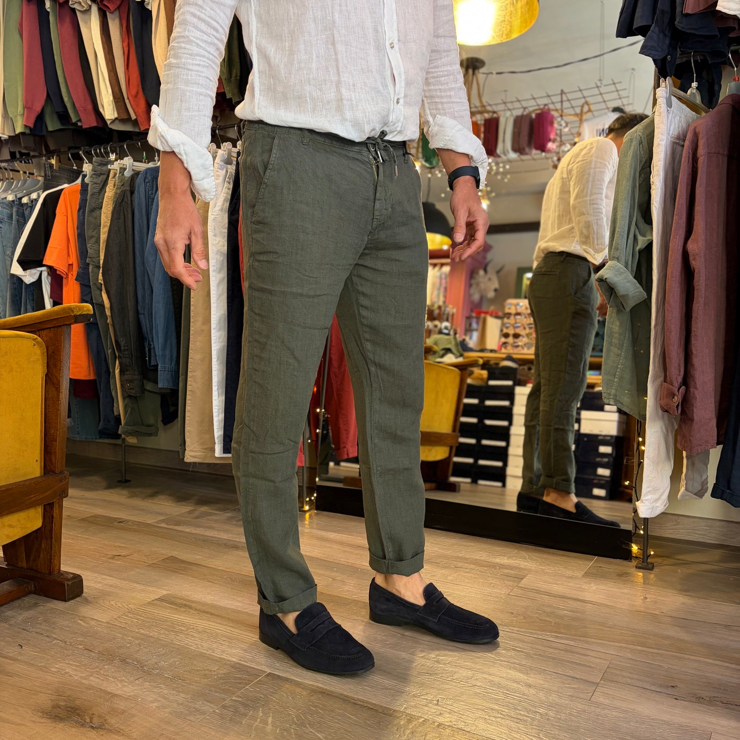 DINHO - pantalaccio lino sartoriale