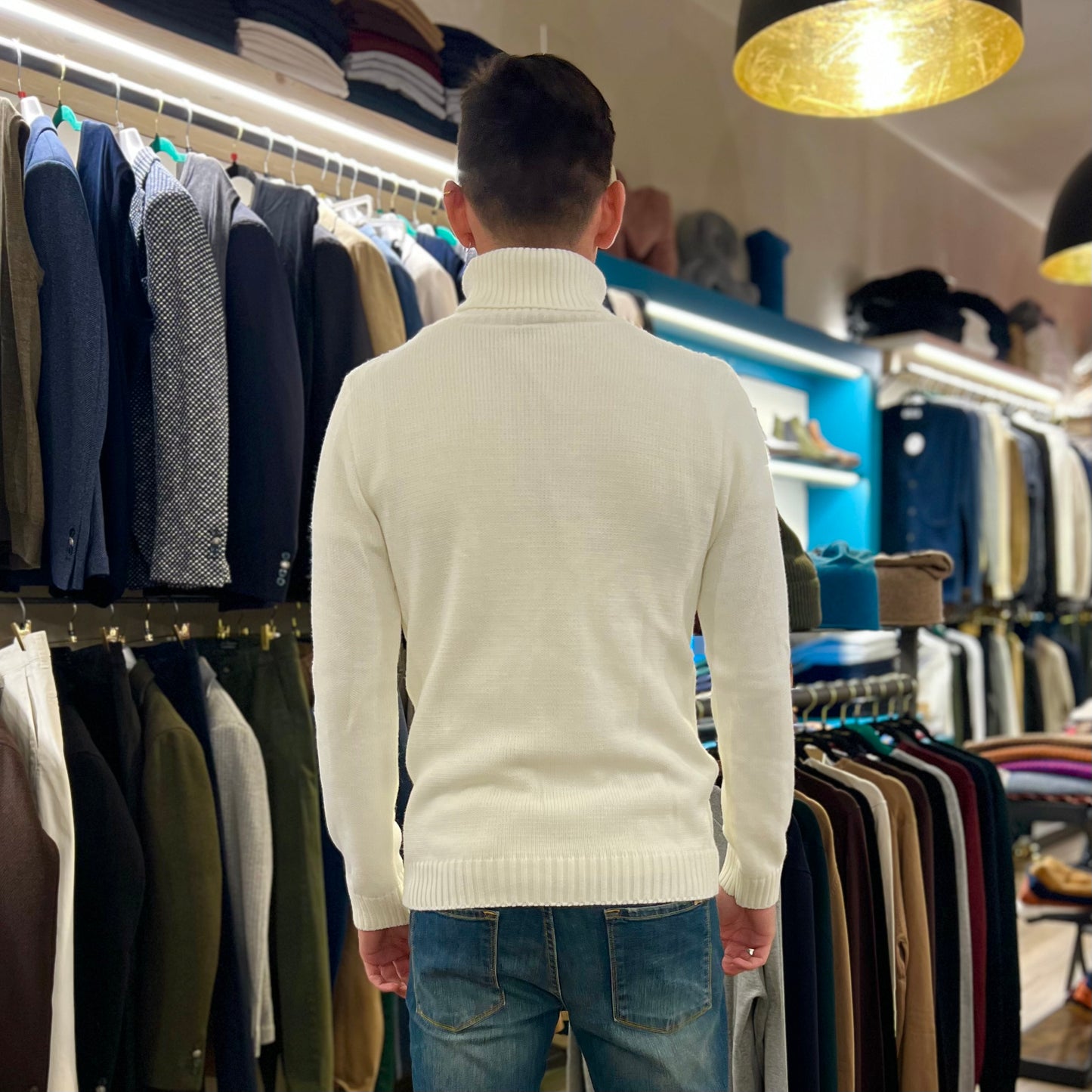 BUFFON – maglione collo alto trecciato