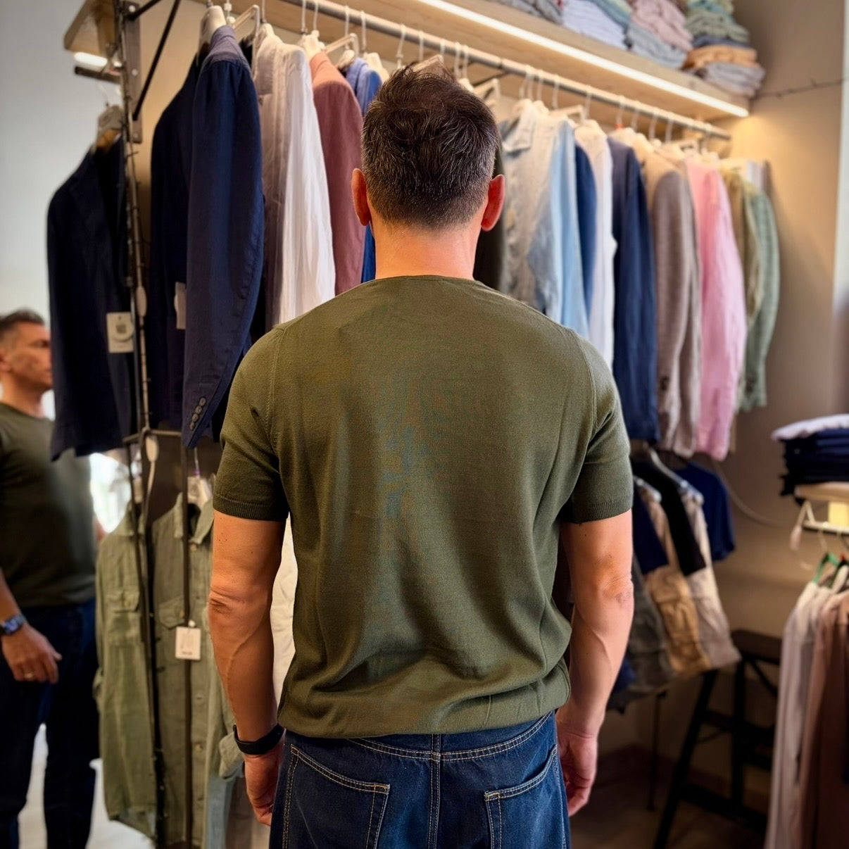 ISACK - t-shirt in maglia sartoriale