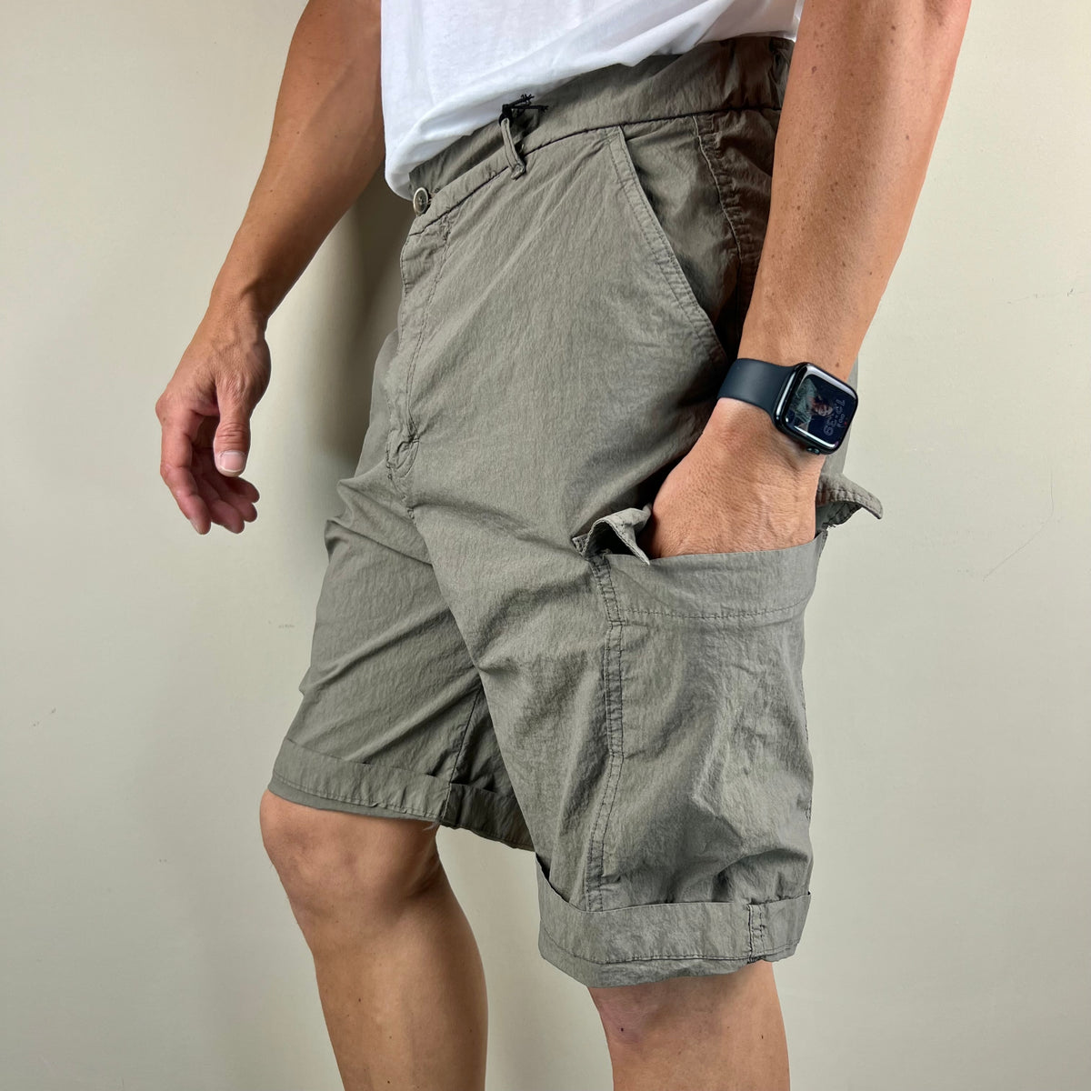 KLOPP – bermuda stone cargo sartoriale loose fit