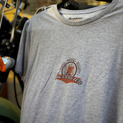 CHILL, DRINK, ENJOY - t-shirt grigia con stampa