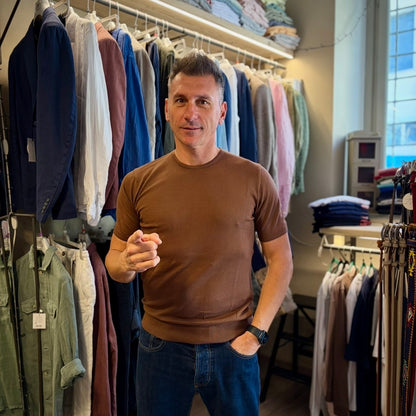 ISACK - t-shirt in maglia sartoriale
