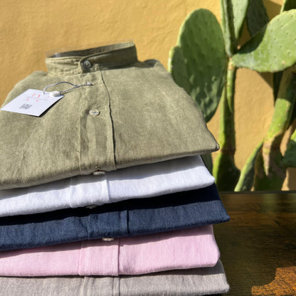 MOU KOREANA - camicia lino sartoriale koreana