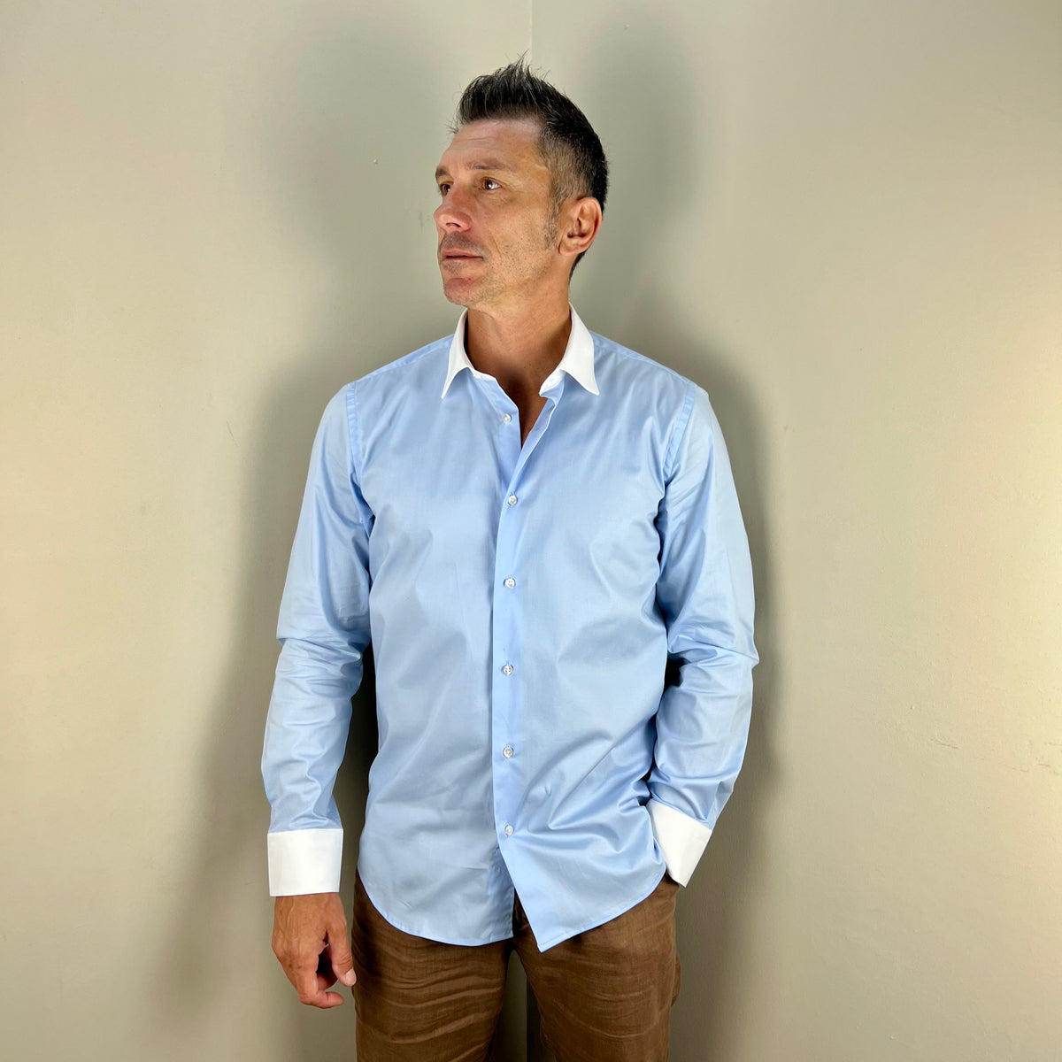 ICON LEGEND – camicia sartoriale bicolor