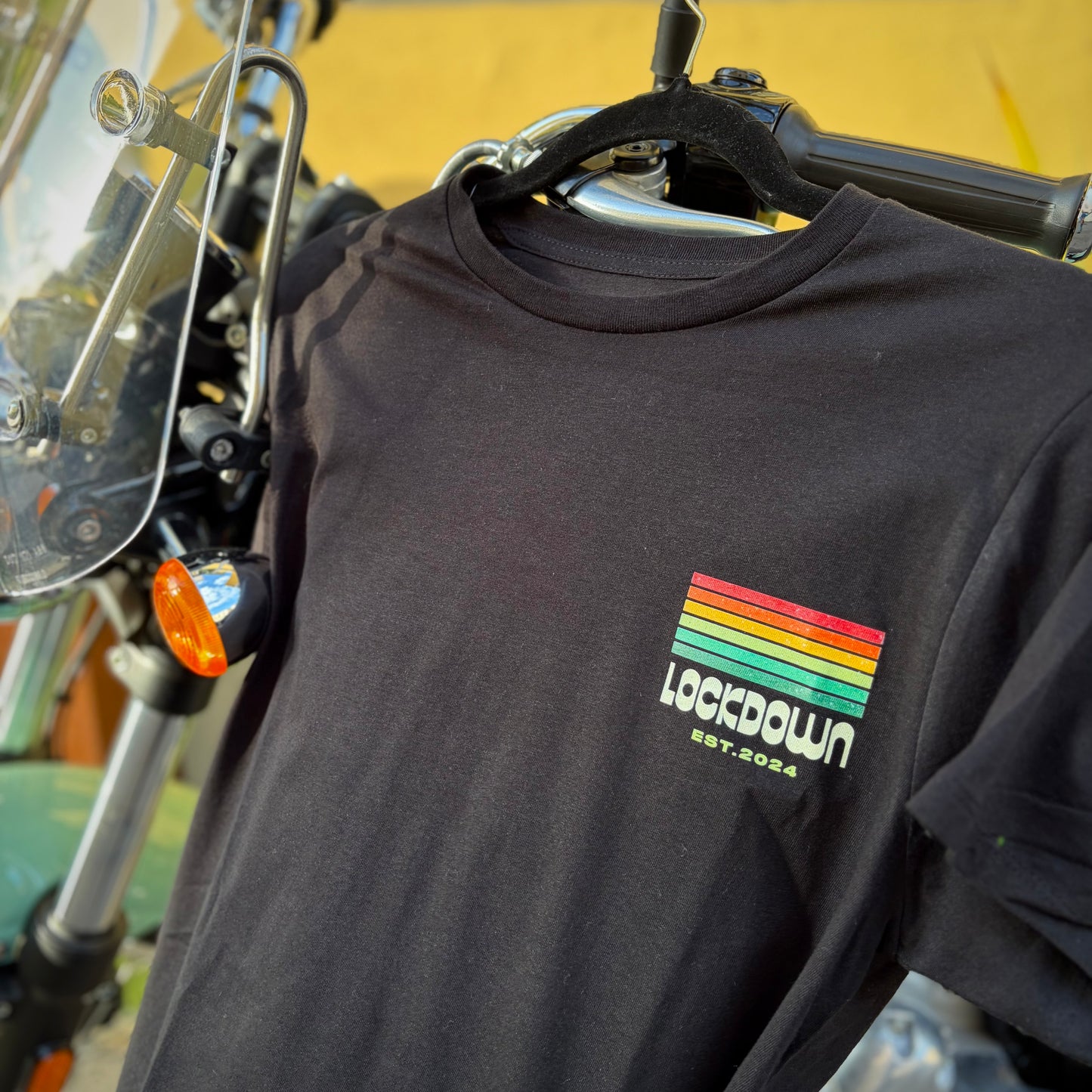 RETRO - t-shirt nera con stampa