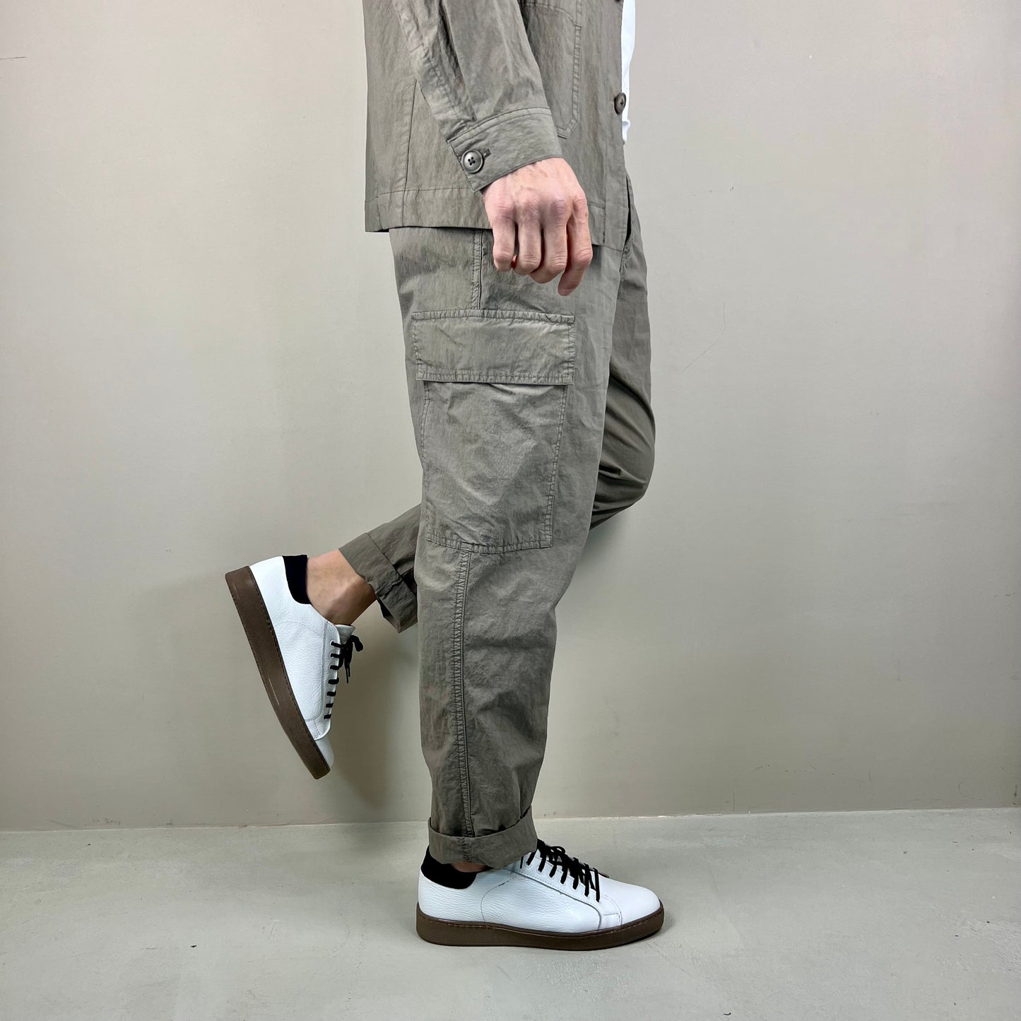 KLOPP – pantalone stone cargo sartoriale loose fit