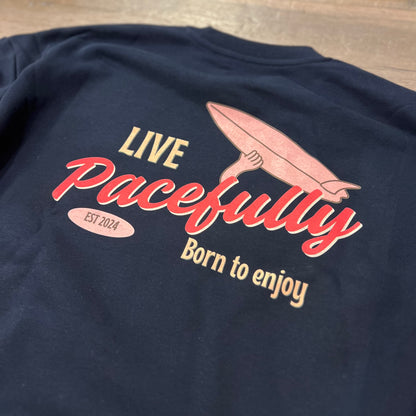 PACEFULLY - felpa girocollo blu navy