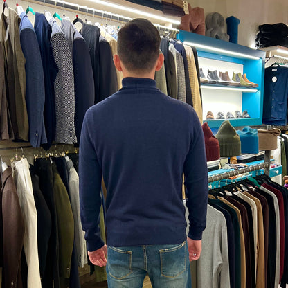 MANCINI ALTO  – maglione collo alto cashmere sartoriale