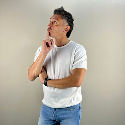 ISACK - t-shirt in maglia sartoriale