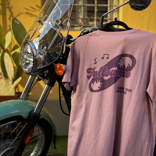 FOLLOW - t-shirt lilla con stampa