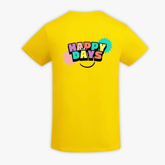 HAPPY DAYS - t-shirt gialla con stampa