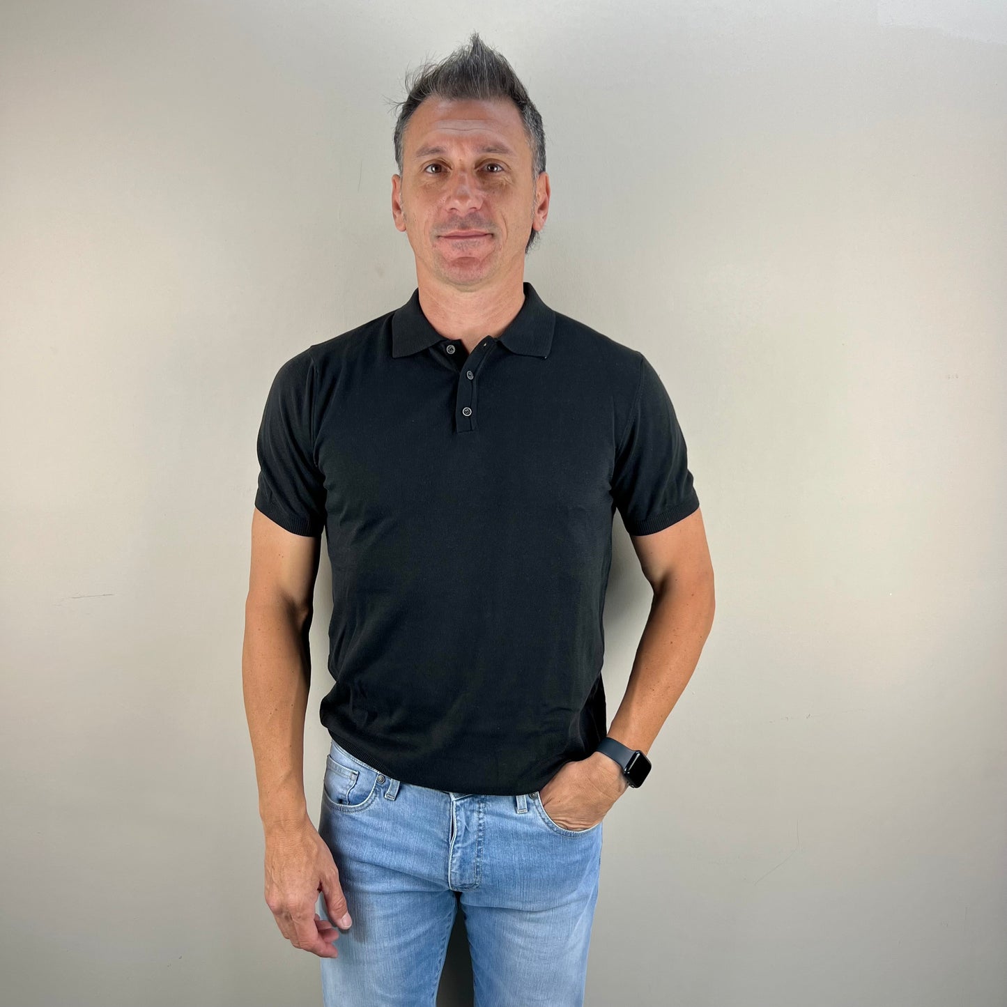 NICK - polo in maglia sartoriale