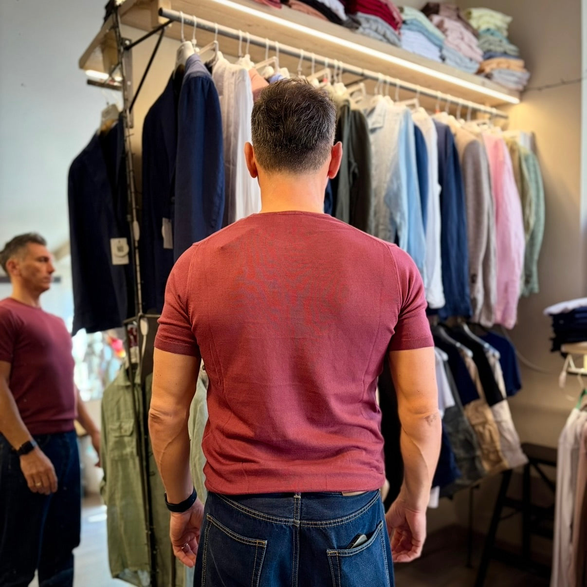 ISACK - t-shirt in maglia sartoriale