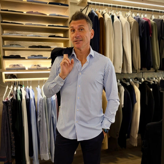 TOP PLAYER PROFESSIONAL RIGHE LARGHE – camicia eco anti-stiro a righe