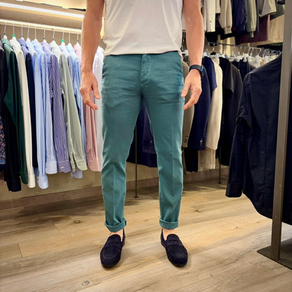 CESAR LIGHT – pantalone chino nido d’ape sartoriale