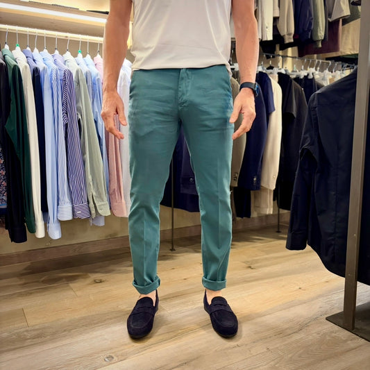 CESAR LIGHT – pantalone chino nido d’ape sartoriale