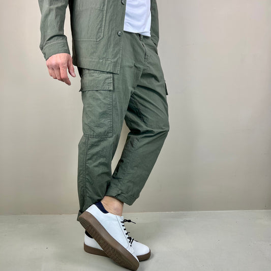 KLOPP – pantalone stone cargo sartoriale loose fit