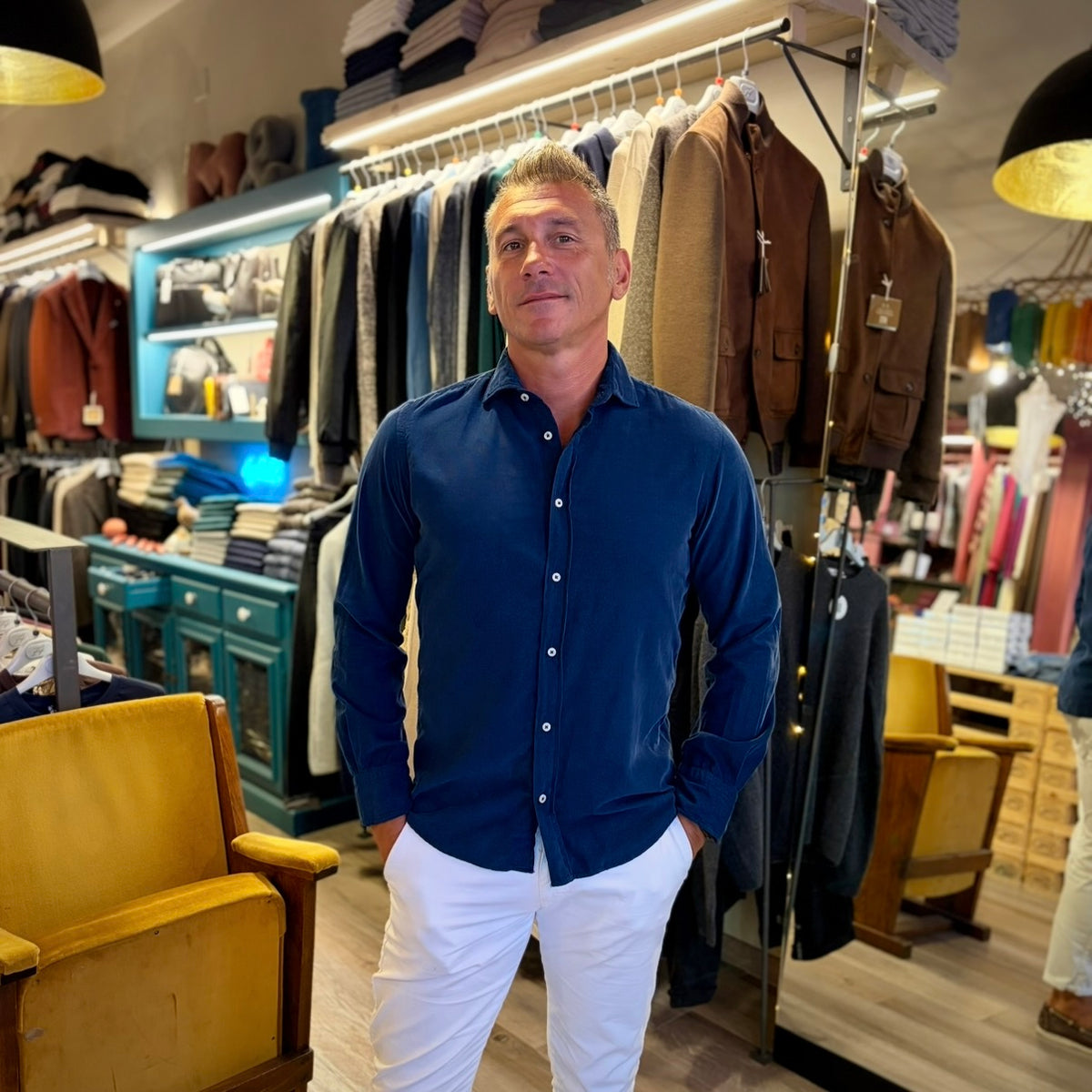 BREHME – camicia costine velluto sartoriale