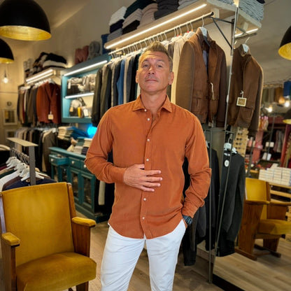 BREHME – camicia costine velluto sartoriale