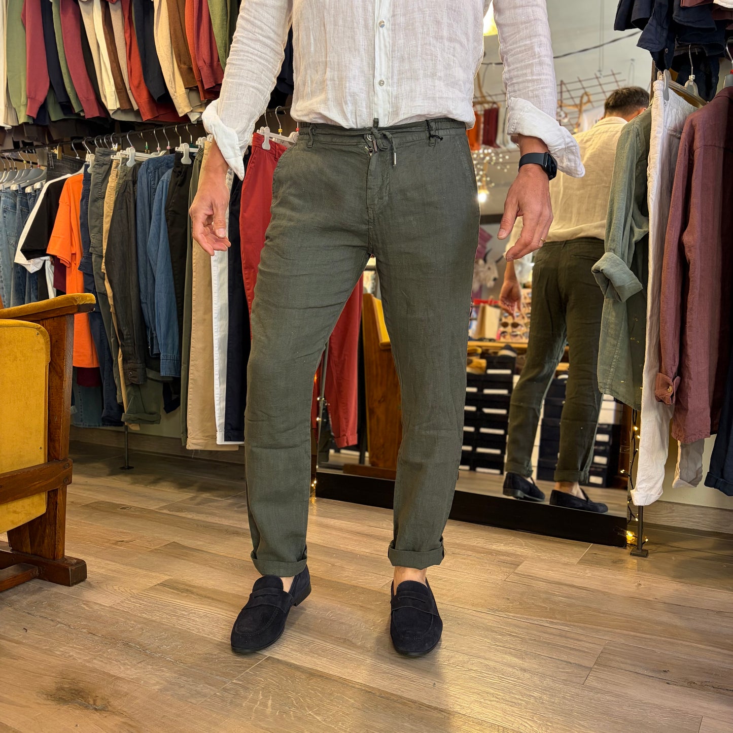 DINHO - pantalaccio lino sartoriale