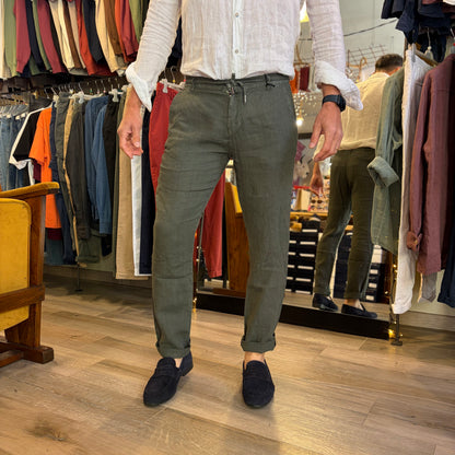 DINHO - pantalaccio lino sartoriale