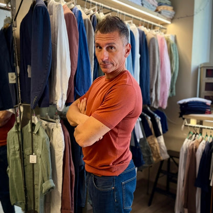 ISACK - t-shirt in maglia sartoriale