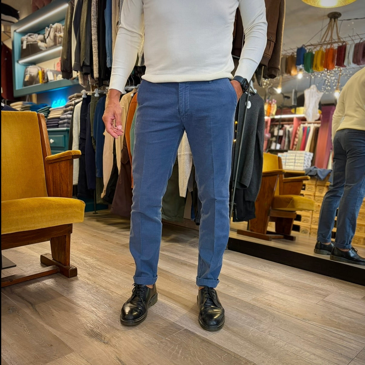 NEUER – pantalone chino sartoriale